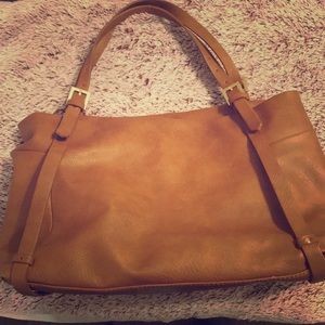 Camel - leather tote.